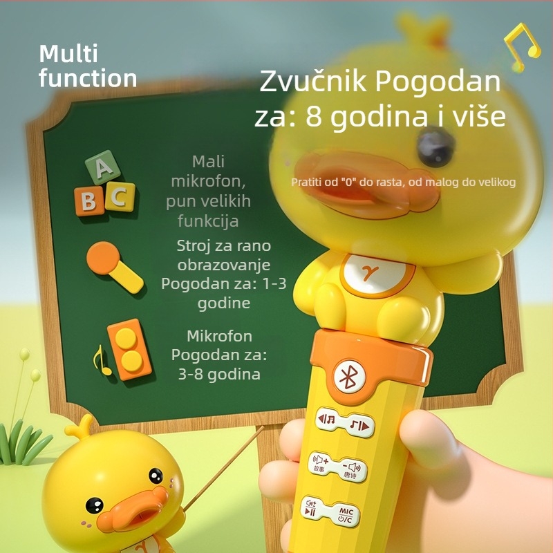 Bežični Bluetooth mikrofon za djecu s likom Platypus (punjiva litijska baterija, ABS kućište, interaktivni emocionalni razvoj, glazba i pripovijedanje priča)