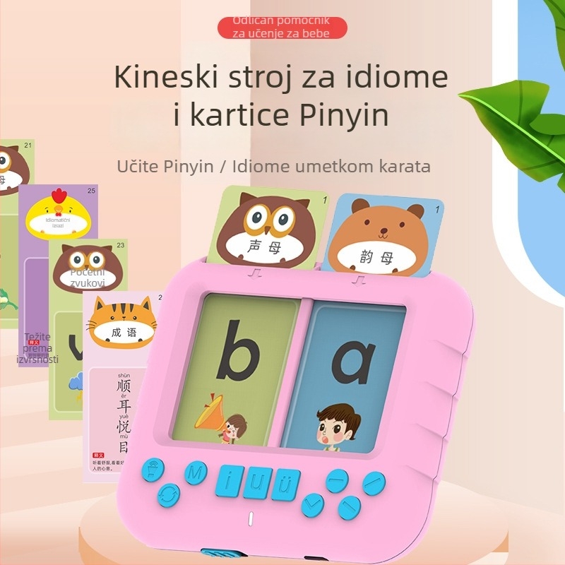 Dječiji uređaj za učenje Pinyin s igrom idioma i pametnim dodirnim zaslonom — Električni, punjivi, ABS, 1 GB memorije, za djecu 4–6 godina.