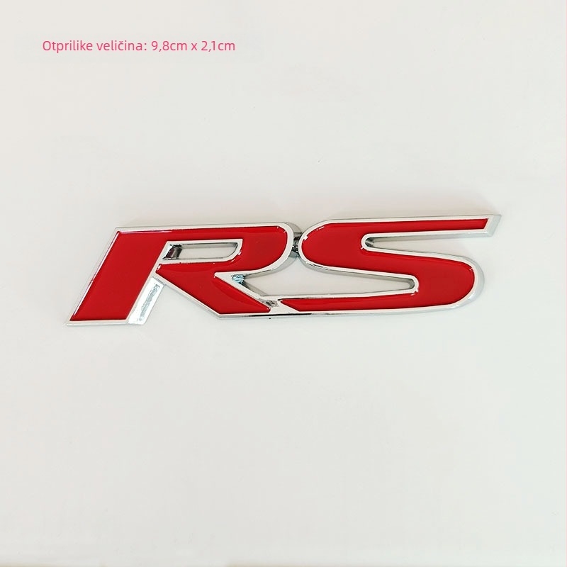 RS 3D automobilna emblema – zadnja naljepnica s RS slovima