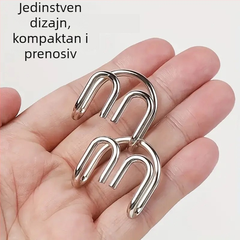 Intelektualno otključavanje: set od 24 metalnih dijelova slagalice, devet prstena, individualno pakirano u kutiji, za uzrast 7-14 godina