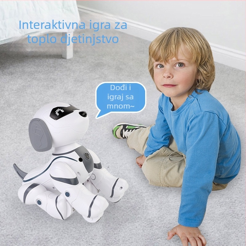 Daljinski upravljani robotski pas s osjetljivim dodirom, ples, ABS materijal, ponovno punjiva litijska baterija, za djecu 4-6 godina