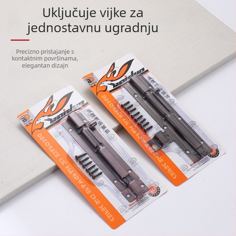 Željezni zasun za vrata, debeli, u starinskom stilu, za drvena vrata