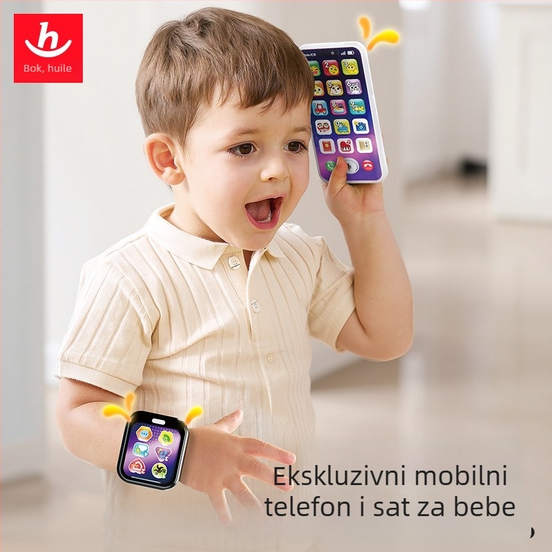 Edukativna igračka: simulirani mobitel-sat s dotikom i snimanjem fotografija; Materijal: Plastika; Napajanje: Litijeva baterija; Memorija: Nema memorije; Pogodno za djecu 4–6 godina