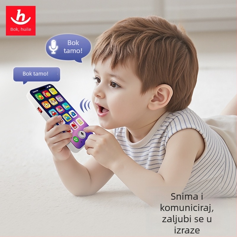Edukativna igračka: simulirani mobitel-sat s dotikom i snimanjem fotografija; Materijal: Plastika; Napajanje: Litijeva baterija; Memorija: Nema memorije; Pogodno za djecu 4–6 godina