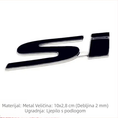 Metalni emblem Civic desete generacije, Type R stil, za prednji i stražnji dio automobila