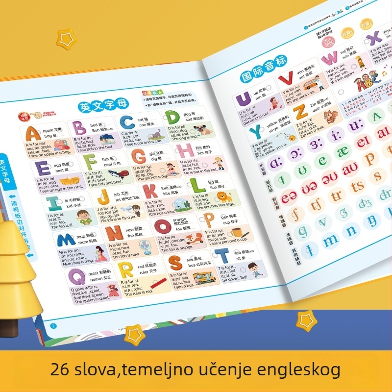 Čitačko pero sa sinkroniziranim školskim zvukom za treći razred – slušanje, dijalog, čitanje; memorija <2GB; litijska baterija; za uzrast 7–14 godina
