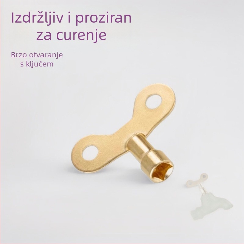 Kvadratični ključ za slavinu, cijeli od bakra, Juntao Bathroom, moderan minimalistički stil, model 6666