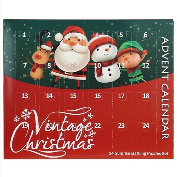 Metalni puzzle Devet prstena, 24 dijela, za djecu 7–14 godina, božićni advent kalendar igračka