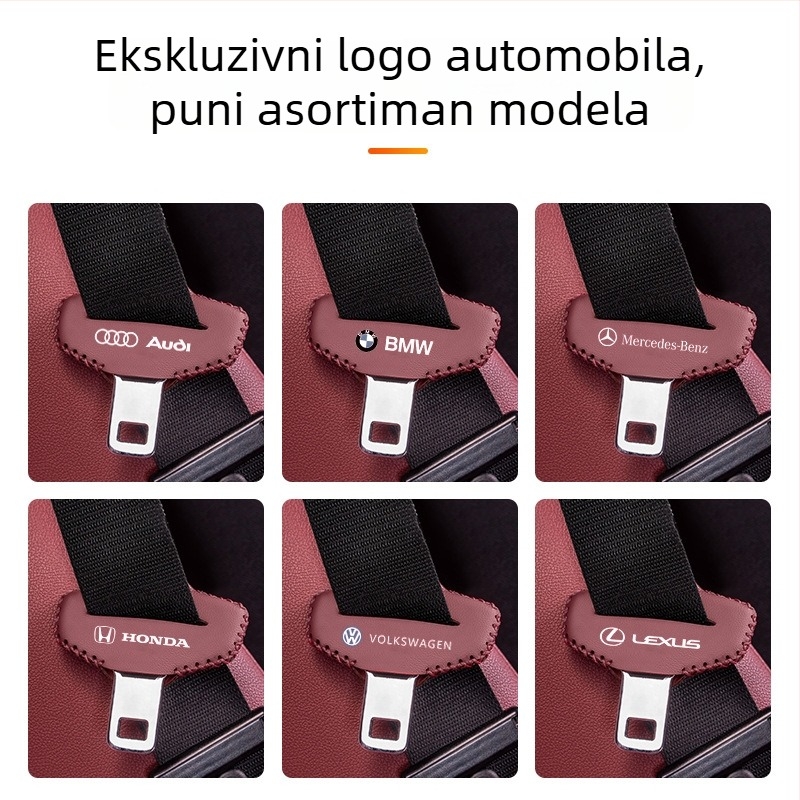 Zaštitni poklopac kopče sigurnosnog pojasa, PU materijal, univerzalni model, Fatiir, prilagodljiv