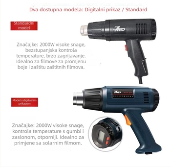 7MO Set alata za foliju automobila s toplinskom pištolom, scraperom i PPF instalacijskim kompletom