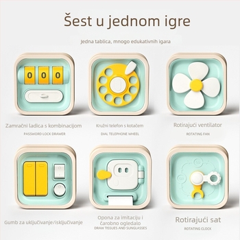 Montessori ploča za bebe – plastika, Kongming/Luban lock, DIY logotip OEM, licencirana privatna oznaka