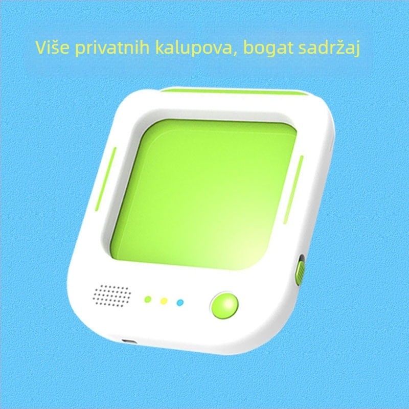 Učna mašina s karticama – snimanje, punjiva, igre roditelj-dijete, glazba; kućište od ABS-a, memorija 4–8 GB, za djecu 4–6 godina