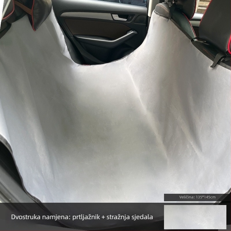 Podložka za sjedalo auta za pse — vodootporna, jednostavno za čišćenje, montaža bez alata, poliester, pogodna za velike i srednje pse