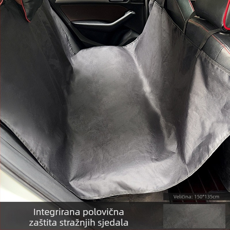 Podložka za sjedalo auta za pse — vodootporna, jednostavno za čišćenje, montaža bez alata, poliester, pogodna za velike i srednje pse