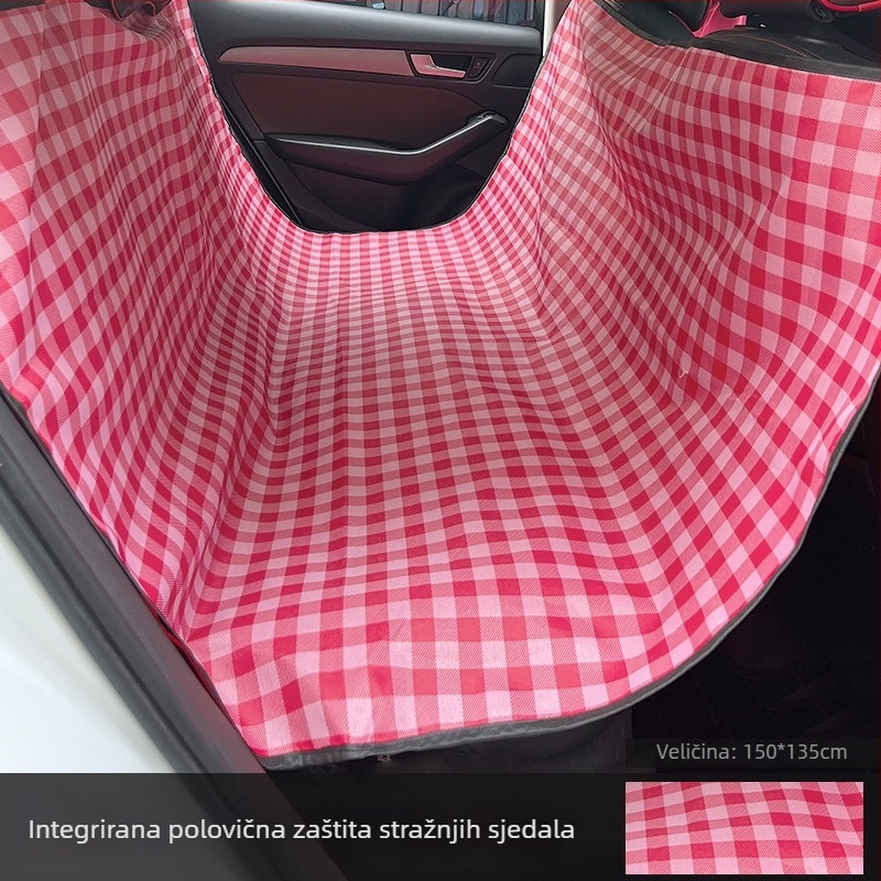 Podložka za sjedalo auta za pse — vodootporna, jednostavno za čišćenje, montaža bez alata, poliester, pogodna za velike i srednje pse