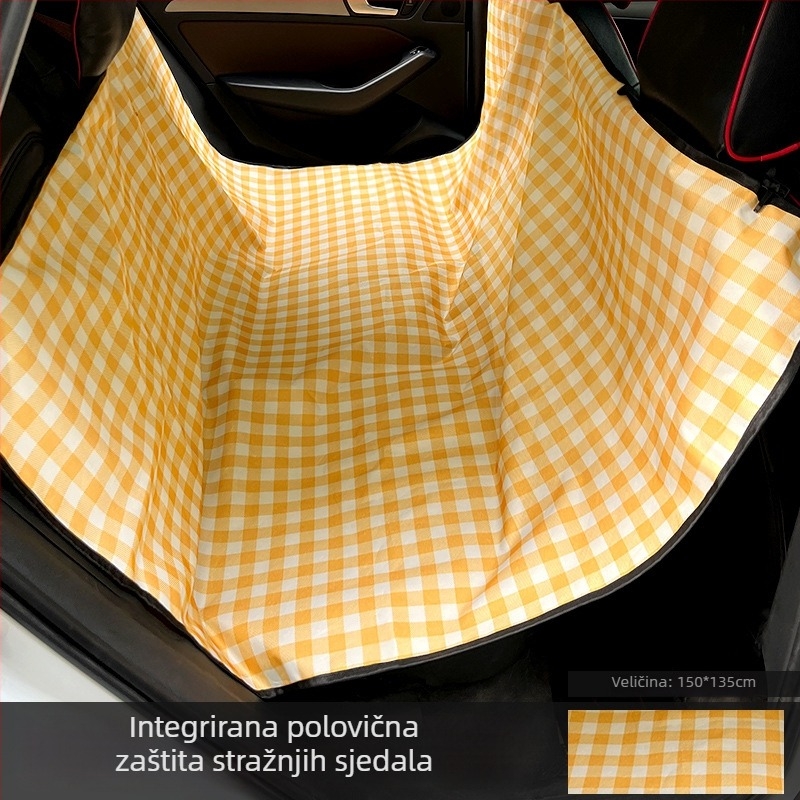 Podložka za sjedalo auta za pse — vodootporna, jednostavno za čišćenje, montaža bez alata, poliester, pogodna za velike i srednje pse