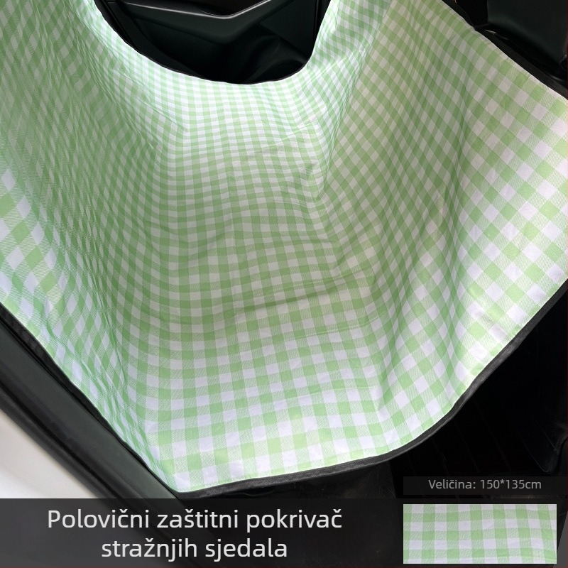 Podložka za sjedalo auta za pse — vodootporna, jednostavno za čišćenje, montaža bez alata, poliester, pogodna za velike i srednje pse