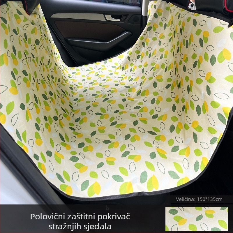 Podložka za sjedalo auta za pse — vodootporna, jednostavno za čišćenje, montaža bez alata, poliester, pogodna za velike i srednje pse