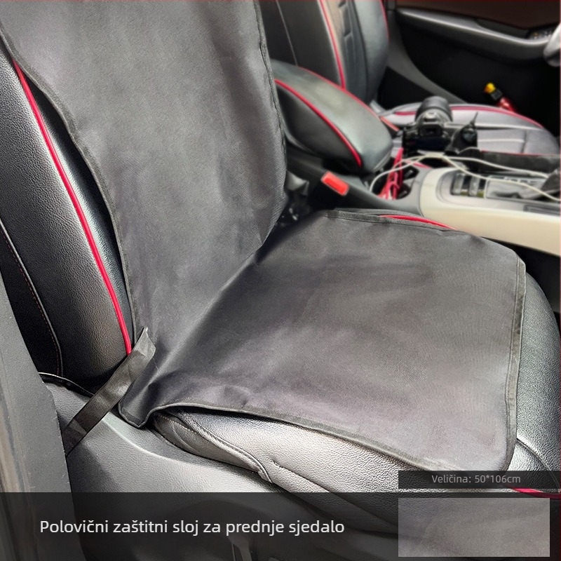 Podložka za sjedalo auta za pse — vodootporna, jednostavno za čišćenje, montaža bez alata, poliester, pogodna za velike i srednje pse