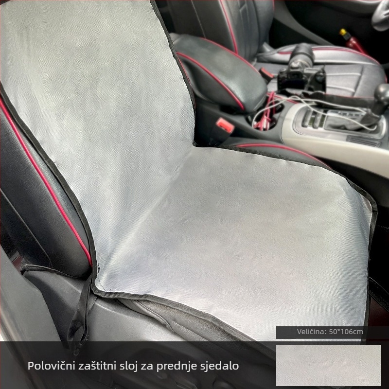 Podložka za sjedalo auta za pse — vodootporna, jednostavno za čišćenje, montaža bez alata, poliester, pogodna za velike i srednje pse