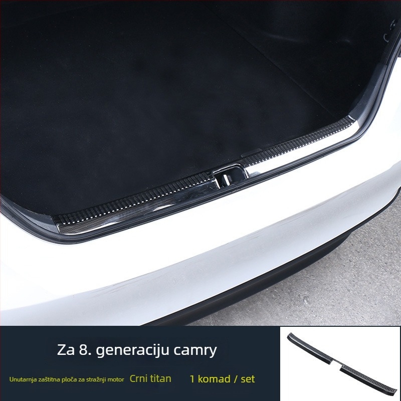 Nerđajući čelični podmetač praga prtljažnika, Camry Hybrid 2018-2021, Model R002, s otisnutim logom
