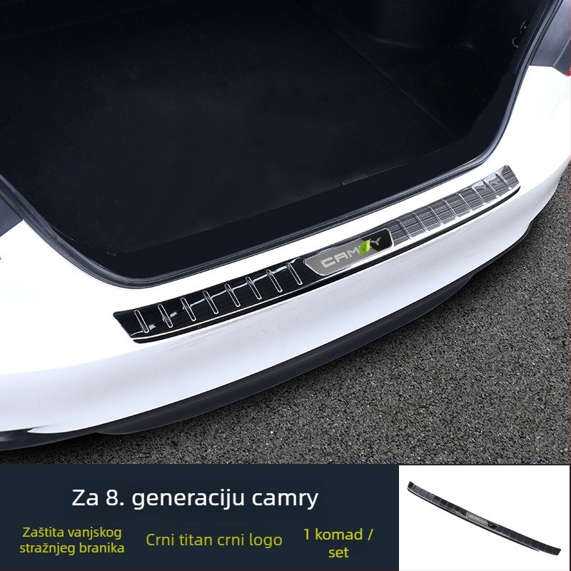 Nerđajući čelični podmetač praga prtljažnika, Camry Hybrid 2018-2021, Model R002, s otisnutim logom