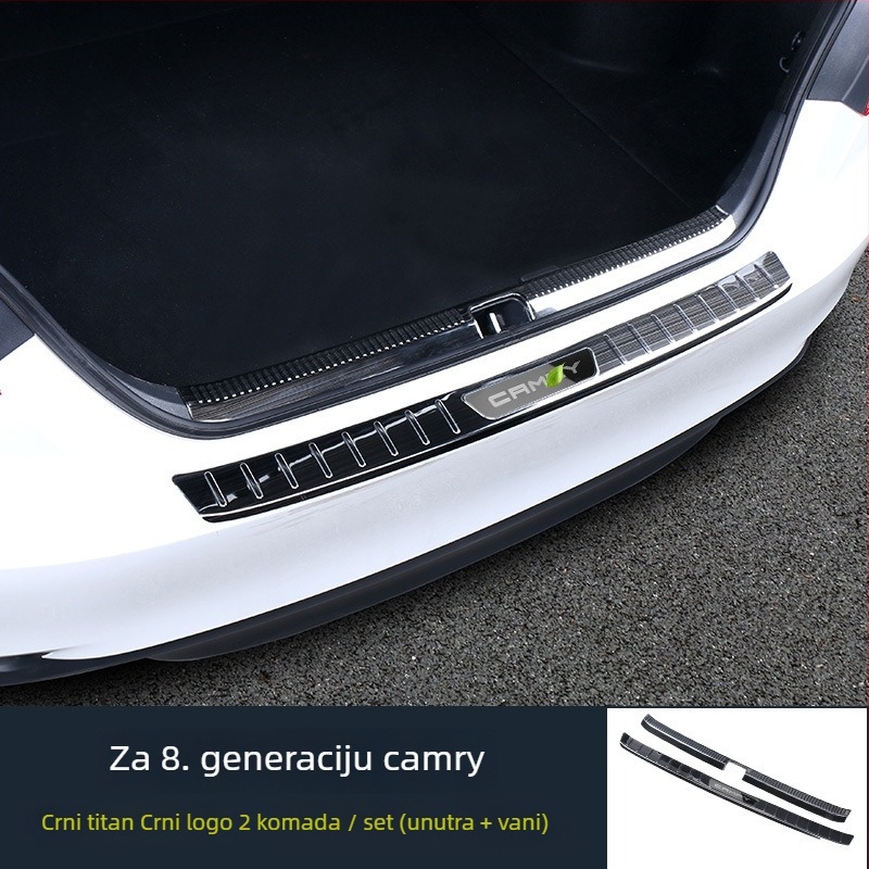 Nerđajući čelični podmetač praga prtljažnika, Camry Hybrid 2018-2021, Model R002, s otisnutim logom