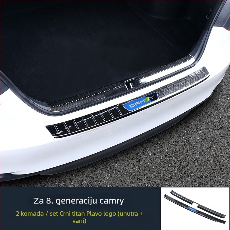 Nerđajući čelični podmetač praga prtljažnika, Camry Hybrid 2018-2021, Model R002, s otisnutim logom