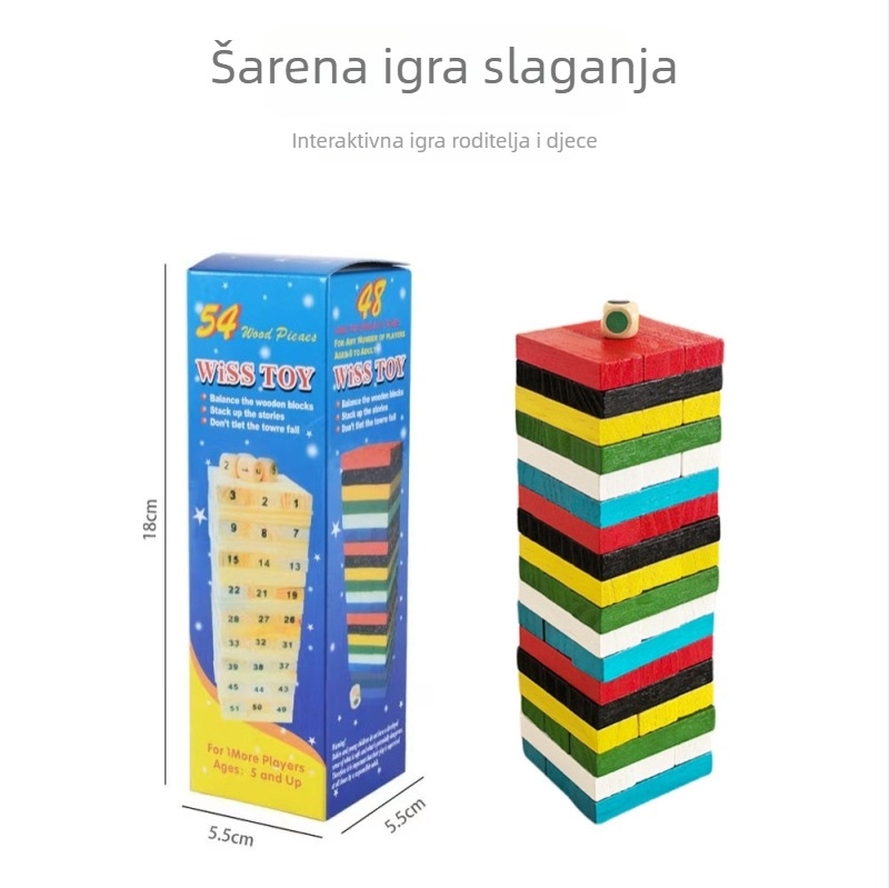 Drveni puzzle za razvoj inteligencije, za uzrast 7–14 godina, mogućnost OEM logotipa