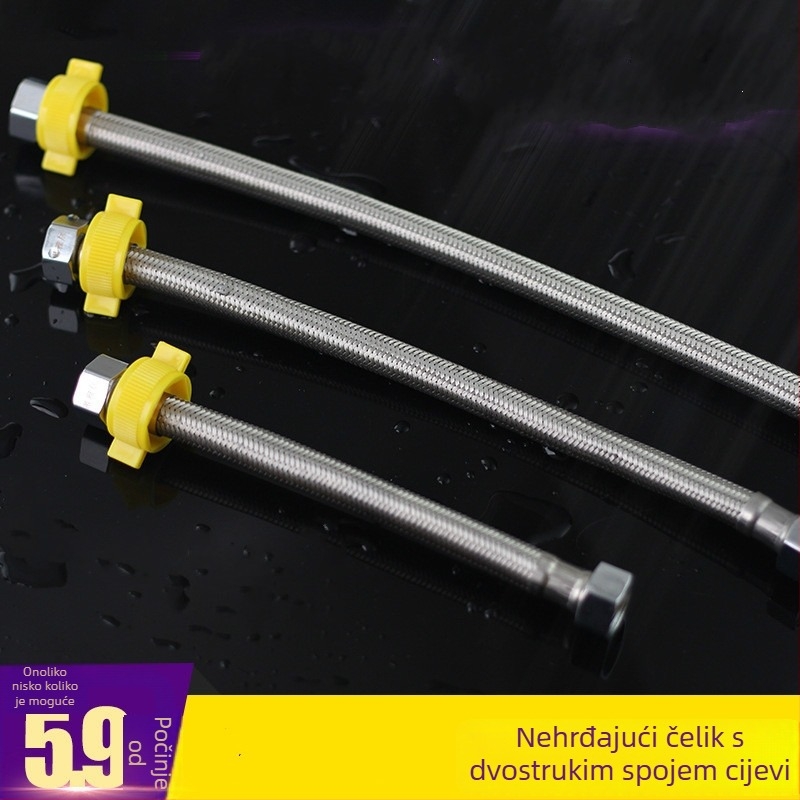 King Guard nehrđajući čelični vodovodni priključni crijevo s metalnom opletkom – moderni minimalistički stil