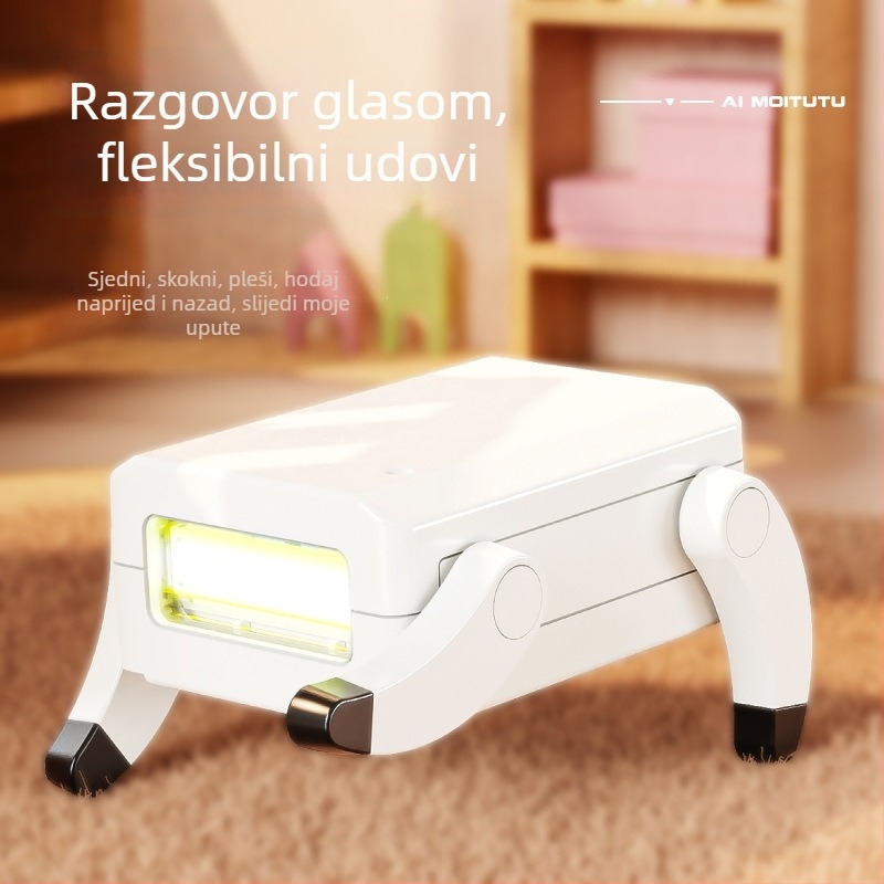 Pametno interaktivno robotsko pas za stolni rad s AI glasom, 8GB memorije, punjiva litijionska baterija, dodirni odziv