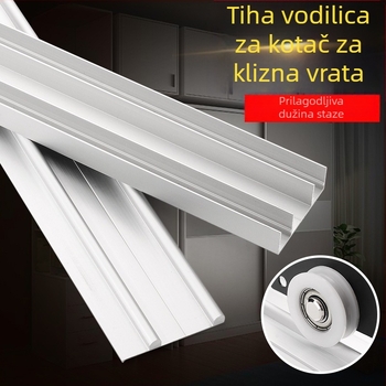 Sustav vodilica za garderobna klizna vrata — aluminijska legura, model Bf-c378-1, Bufeison, T5 anodizirana površina, moderan minimalistički stil