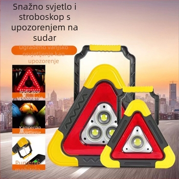 Prometni upozoravajući znak od ABS materijala, reflektirajući model, 5V, za automobilsku upotrebu
