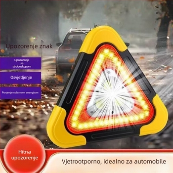 Prometni upozoravajući znak od ABS materijala, reflektirajući model, 5V, za automobilsku upotrebu