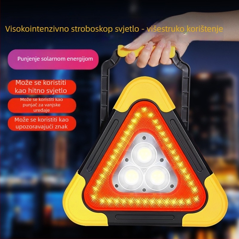 Prometni upozoravajući znak od ABS materijala, reflektirajući model, 5V, za automobilsku upotrebu