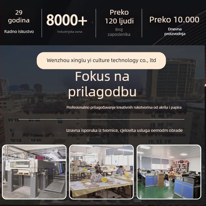 Akrilna glazbena kutija – prilagodljiva, ručno okretna DIY dekoracija za poklon s otiskom logotipa