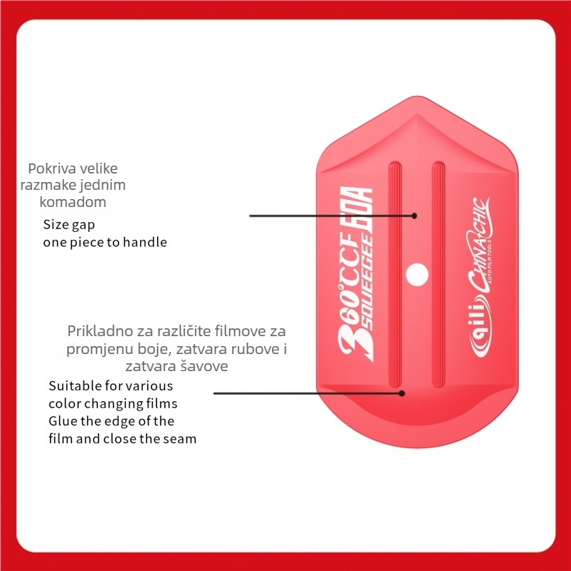 Škrabica za auto film – Poligonalni rubni rez, Višefunkcionalni alat za promjenu boje, Plastična škrabica; Marka: Qili Its Power; Za sve modele; Prilagodba dostupna