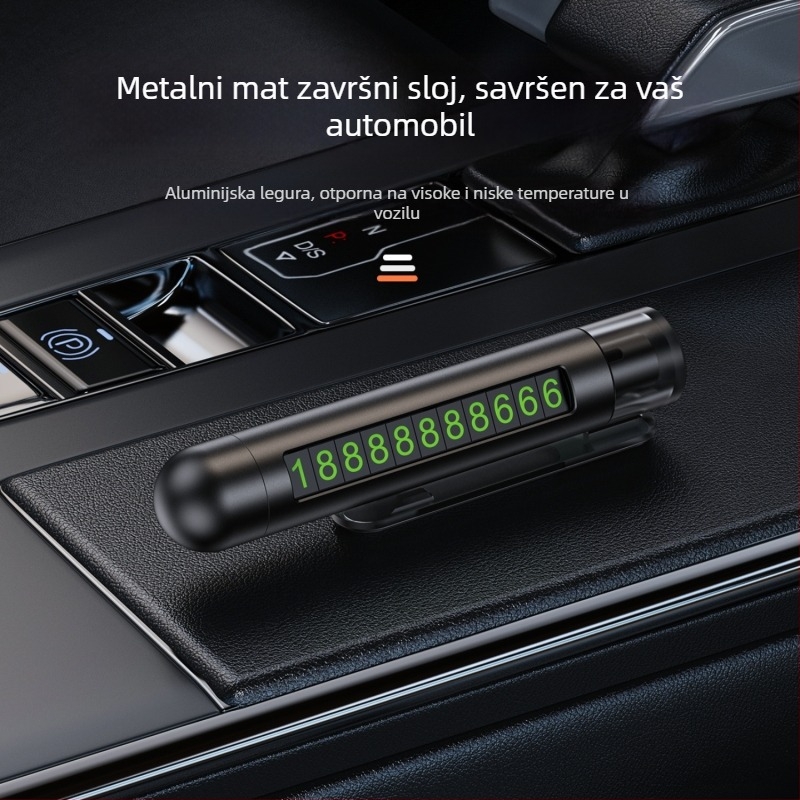 Tedma Autosigurnosni čekić 3-u-1: razbijač stakla, tablica za parkiranje i kopča sigurnosnog pojasa – cinkova legura, metal + plastika, prilagodljiv