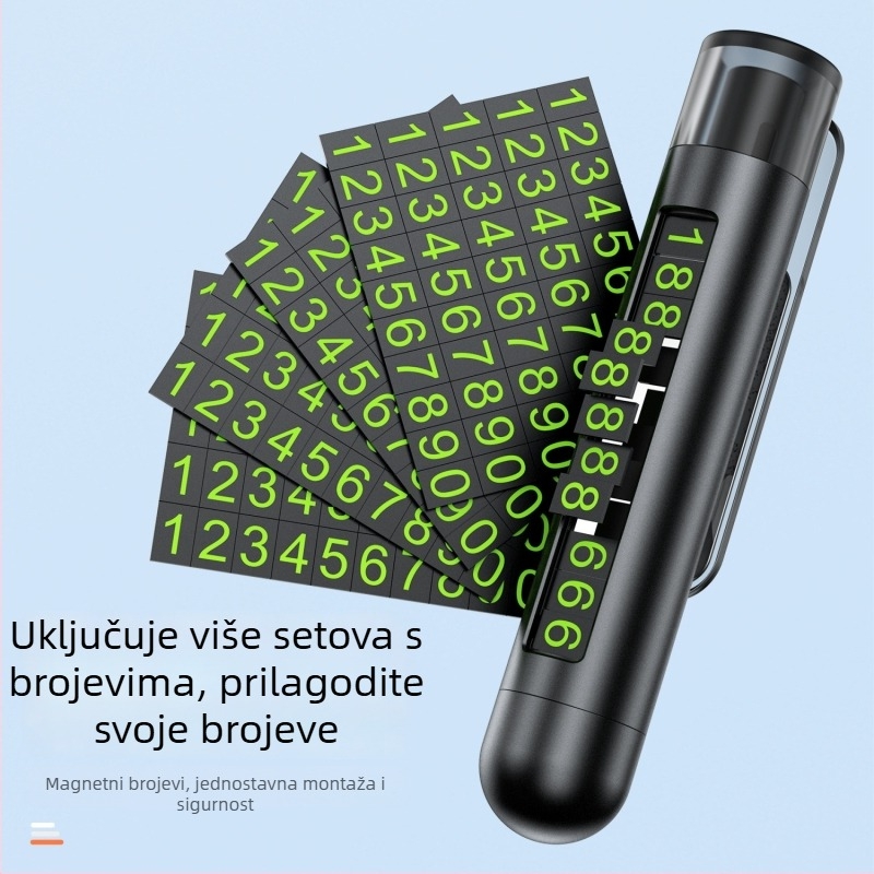 Tedma Autosigurnosni čekić 3-u-1: razbijač stakla, tablica za parkiranje i kopča sigurnosnog pojasa – cinkova legura, metal + plastika, prilagodljiv