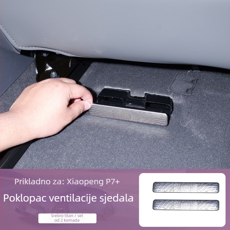 Zaštitni poklop za izlaz zraka za Xiaopeng P7/P7+ od nehrđajućeg čelika; OEM prilagođavanje; mogućnost tiska logotipa; izvoz preko granice