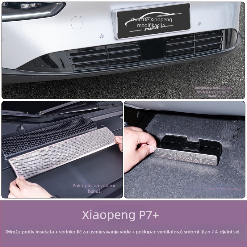 Zaštitni poklop za izlaz zraka za Xiaopeng P7/P7+ od nehrđajućeg čelika; OEM prilagođavanje; mogućnost tiska logotipa; izvoz preko granice