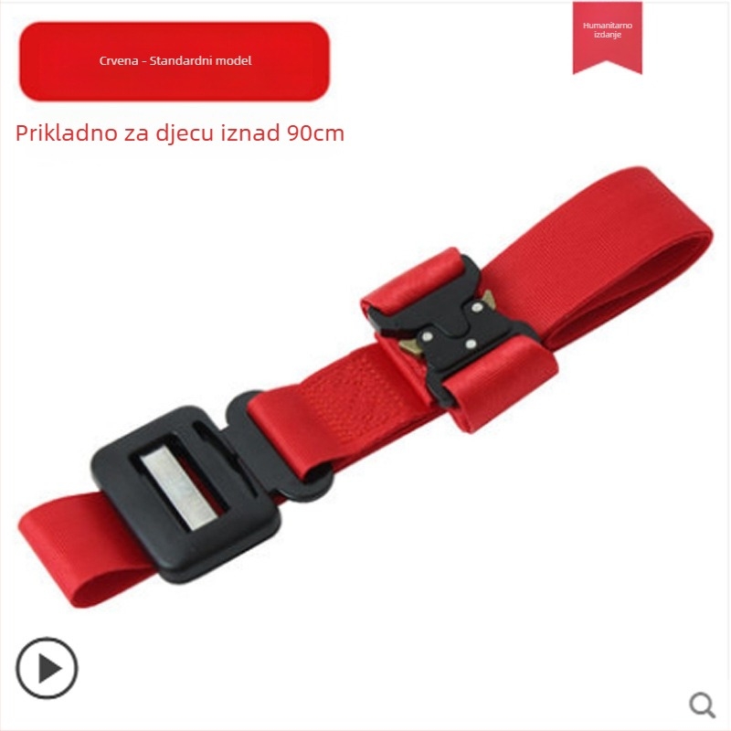 Dječji auto-pojas prilagodnik i fiksator – anti-gušenje limiter, prijenosno, poliester