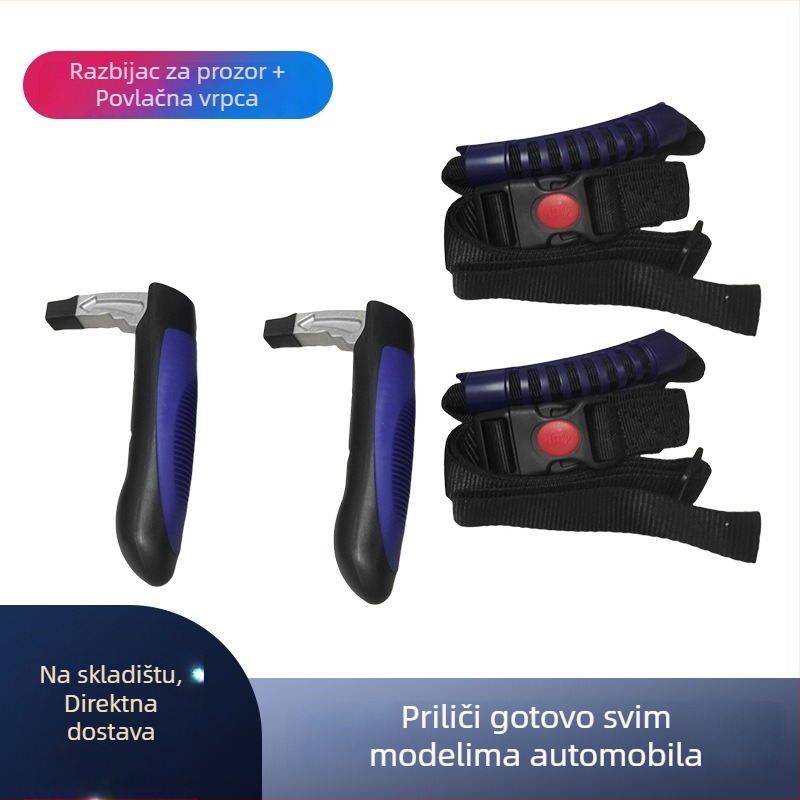 Auto sigurnosni čekić s probijačem stakla i odvojivim pojasom, prijenosni hitni alat; Marka: Reputation; Materijal: ABS aluminijska legura; Obrada i prilagodba: Da; Težina: kontaktirajte službu