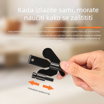 Dverni stopper od manganskog čelika, zidni montažni, produženi tip, ručno upravljanje, brenda Yuma