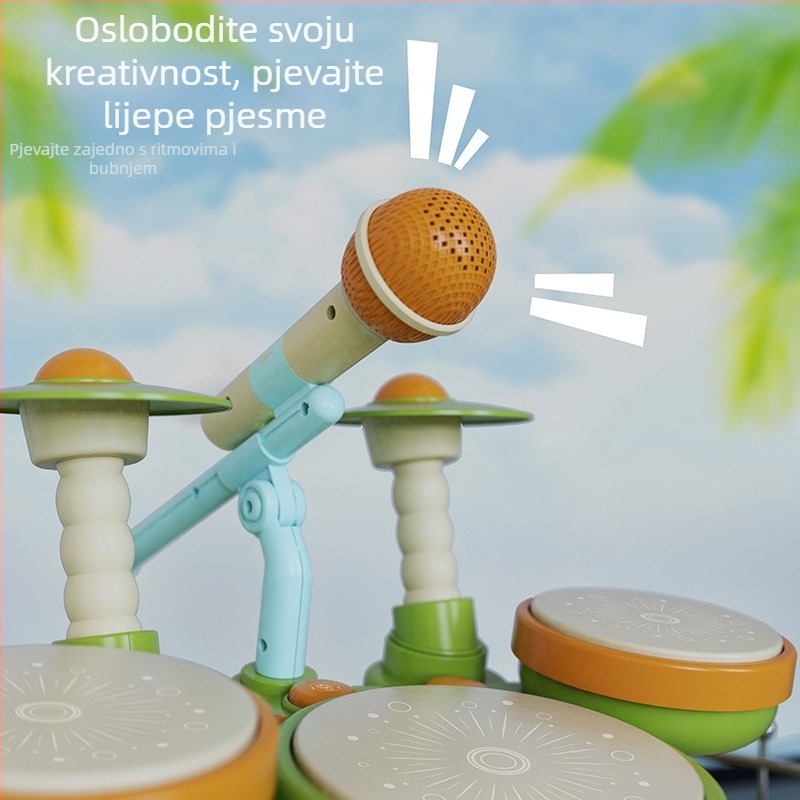 Dječji set bubnjeva – plastični električni udaraljkaški instrument za početnike, 0–3 godine, rano obrazovanje