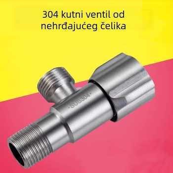 Trokutasti ventil od 304 nehrđajućeg čelika za toplu i hladnu vodu, slavina za bojler i WC