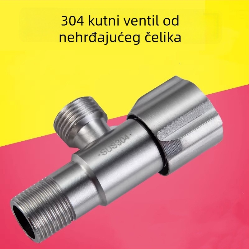 Trokutasti ventil od 304 nehrđajućeg čelika za toplu i hladnu vodu, slavina za bojler i WC