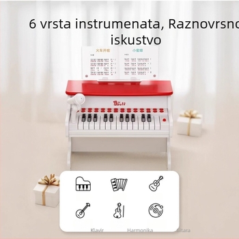 Dječji klasični elektronički klavir-igračko za ranu glazbenu naobrazbu, uzrast 4–6 godina, šifra proizvoda 18878