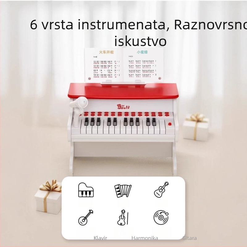 Dječji klasični elektronički klavir-igračko za ranu glazbenu naobrazbu, uzrast 4–6 godina, šifra proizvoda 18878