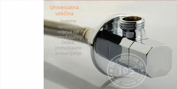 Masivno mesingani osmerokutni kutni ventil s zatvaračem, trokutni ventil, za toplu i hladnu vodu, ugradnja u zid